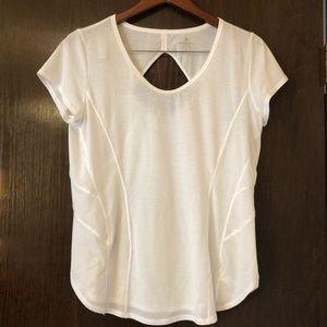 Athleta cap sleeve top, white, W's L